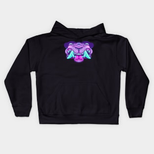 Neon Monster - Black Kids Hoodie